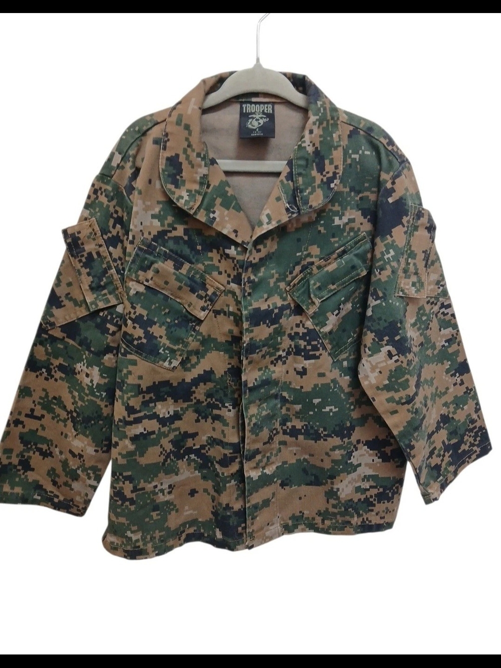 Trooper Kids' Camo Jacket - Green/Brown Small (6-8)